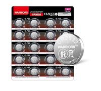 Warriors 20X Pile Piles 2032 CR2032 Bouton 3V, Capacité 240 mAh, Emballage à l'épreuve des Enfants, pour appareils Smart Home, clés de Voiture (20 Pack)