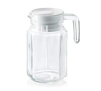 WAS 1772 050 Lot de 12 pichets en verre avec couvercle en plastique Hauteur 16 cm 0,5 l