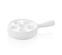 WAS 4938 006 Série Bavaria Lot de 6 poêles à escargots en porcelaine avec poignée pour 6 escargots Diamètre 12 cm