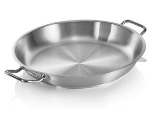 WAS Germany Poêle à frire avec deux poignées Cookware 21, Ø 40 cm, acier au nickel-chrome 18/10