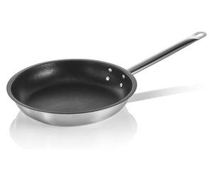 WAS Germany Poêle à frire avec revêtement antiadhésif PTFE Cookware 21, Ø 32 cm, acier au nickel-chrome 18/10