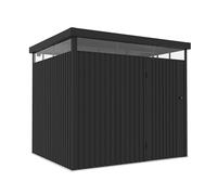 Wasabi Abri de jardin extérieur en métal 5,23 m² Ice - Épaisseur 0,40 mm robuste - Lampe incluse - Fermeture à clé - Lucarne à 360° - Toit plat - Abri résistant de stockage - 249 x 211 x 218 cm