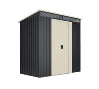 Wasabi - Abri de Jardin Métal 2,3m2 Stark avec Fenêtre - Porte coulissante double - Toit plat