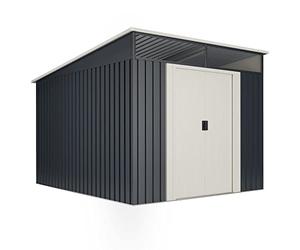Wasabi - Abri de Jardin Métal 6,6m2 Stark avec fenêtre - Porte coulissante Double - Toit Plat - Cabane extérieur - Cabanon Rangement et Stockage - 279x238x203cm