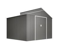Wasabi - Abri de Jardin Métal 7,25m2 Latte - Couleur métallisée résistante - Avec Fenêtre - Porte coulissante double