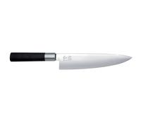 KAI Couteau de chef Wasabi Black 20 cm – lame inox, manche noir, fabriqué au Japon