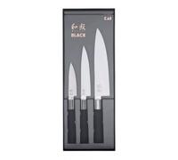 WASABI Black Set de 3 Couteau de cuisine japonais KAI - Office Universel et Santoku