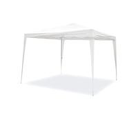 Wasabi - Tonnelle Pliante 3 x 3 m Blanche - avec Vents et piquets de Fixation - Structure en Acier - Tonnelle pour Jardin, pergola Plage, Camping, fêtes