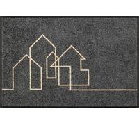 wash+dry Paillasson, Design Linestreet 40x60cm, intérieur, lavalble, sans Bordure, Gris