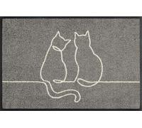 Wash+Dry Paillasson, Design Lovetails 40x60cm, intérieur, lavalble, sans Bordure, Gris