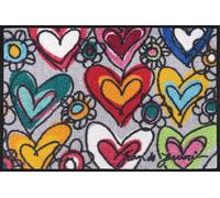 wash+dry Paillasson, Design with Love All Things are Possible 40x60cm, intérieur, lavalble, sans Bordure, Multicolore