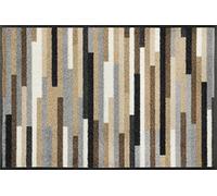 Wash+Dry Tapis de Sol, Mikado Stripes Nature 50x75cm, intérieur et extérieur, Lavable
