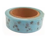 Washi Tape bleus à Étoiles argentées 15 m x 15 mm - Rayher Multicolore G