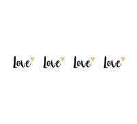 Washi Tape "Love" Av. Film Imprimé, 15mm, Rouleau 10m