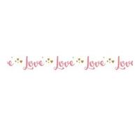 Washi Tape Love sur fond blanc - 15 m x 1 cm Blanc G