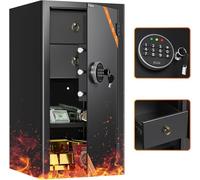 WASJOYE 103L Grand Coffre Fort de Documents avec Tiroirs, Coffre-Fort de Sécurité avec Serrure de Clavier Numérique, Safe pour le Bureau à Domicile, Hôtel, Monnaie, Bijoux, Rangement de Passeport
