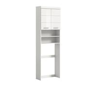 Wasmachine Opbouwkast Scout Xonox - Wit Hoogglans - 63x191x24 cm