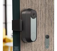 Wasserstein Support antivol compatible avec Google Nest Doorbell (batterie) - Support de sonnette sans perçage pour protéger votre sonnette Nest (Noir)
