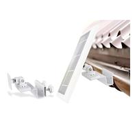 Wasserstein - Support de Gouttière pour Panneaux Solaires Compatible avec Anneau, Arlo et Reolink - Lumière Maximale Sans Percer de Trous (Blanc)