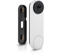 Wasserstein Support sans perçage Compatible avec la Sonnette Google Nest (Batterie) - Évitez de percer et protégez Vos Murs