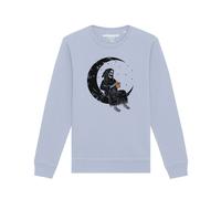 Watapparel Sweat-shirt ' Pizza for life ' bleu clair / orange / rouge sang / noir, Taille XL