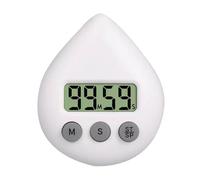 Water Drop Shower Timer - Waterproof Digital Countdown Clock with Suction | Compact 8x6.5x2.5cm Drop-Shaped Design, ABS Build, Strong Suction Cup Mounting, Splash-Proof Waterproof Rating, Available In