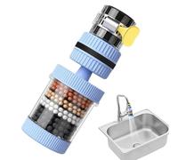 Water Faucet Filter - 360 Degree Rotating 6 Layer Sink Filter | 6 Layer Water Faucet Filter With 360 Degree Rotation For Sink And Tap Filtration, Suitable For Bathroom Kitchen Home