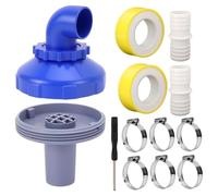 Water Fitting, Pool Flow Connector System, Tub Fountain Nozzle Adapter Kit, ABS Water Outlet 32mm Seal Set, Spa Pond Irrigation Accessory, Backyard Pool Garden Patio Spa Circulation Use
