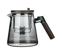 Water Separation Glass Teapot Glass 750Ml Wooden Handle