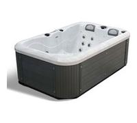 Waterclip Spa acrylique ARKOS 3 places 22 Hydrojets 720L Ozonateur et couverture inclus 200 x 125 x 72cm Blanc Gris et Blanc G