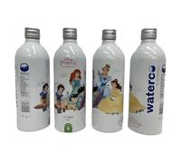 WaterCo Pack de 24 gourdes pré-remplies d'eau de source Disney Princess Aluminium 500ml