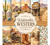 Watercolor Western Scrapbook Paper: Double-Sided Decorative Craft Papers for Junk Journals, Wrapping, Card Making, Mixed Media & More