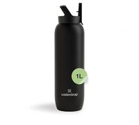 waterdrop® Gourde avec Paille 1 L - Gourde Isotherme, Bouteille d'eau en Acier Inoxydable, 24h Froid - 12h Chaud, Anti-fuite & Résistante, Bouteille Isotherme pour Boissons Chaudes et Froides