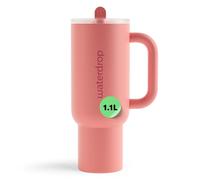 waterdrop® Gourde Isotherme avec Paille 1.1 litre - Froid Pendant 12 Heures, Mug Isotherme, Tasse Isotherme avec Poignée, Bouteille d'eau en Acier Inoxydable