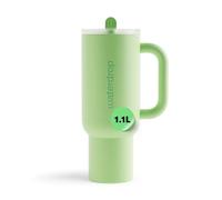 waterdrop® Gourde Isotherme avec Paille 1.1 litre - Froid Pendant 12 Heures, Mug Isotherme, Tasse Isotherme avec Poignée, Bouteille d'eau en Acier Inoxydable