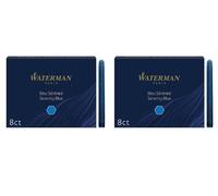 Waterman - 2 Etuis de 8 cartouches UGC longues encre bleu effacable.