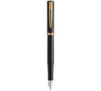 Waterman 2225500 WATERMAN Füllfederhalter IMPRESSION schwarzer Lack GT M Blau Geschenkbox