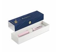 Waterman Allure Stylo avec Gravure Cadeau Pour Homme Et Femme D'Inspiration De Paris Mode Personnalisé Gravé Bleu Encre Moyenne Pointe Noble Gravure par Laser - Macaron Rose, 176 × 51 × 30 mm