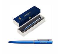 Waterman Allure Stylo avec Gravure Cadeau pour Homme Et Femme D'Inspiration De Paris Mode Personnalisé Gravé Bleu Encre Moyenne Pointe Noble Gravure par Laser - Bleu, 176 × 51 × 30 mm, 2068191