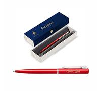 Waterman Allure Stylo avec Gravure Cadeau pour Homme Et Femme D'Inspiration De Paris Mode Personnalisé Gravé Bleu Encre Moyenne Pointe Noble Gravure par Laser - Rouge, 176 × 51 × 30 mm, (2068193)