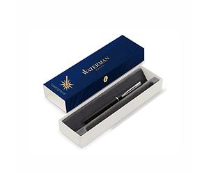 Waterman Allure Stylo avec Gravure Cadeau pour Homme Et Femme D'Inspiration De Paris Mode Personnalisé Gravé Bleu Encre Moyenne Pointe Noble Gravure par Laser - Noir, 176 × 51 × 30 mm, 2068196