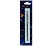 Waterman Stylo bille Allure – Chromé, pointe moyenne, encre bleue, coffret cadeau