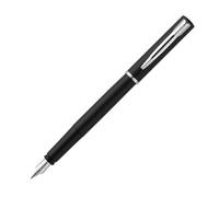 Waterman Allure Stylo Plume Laqué Noir Pointe Moyenne Acier Résistante Waterman 1 Cartouche Longue Bleue