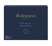 WATERMAN boîte de 8 cartouches longues, encre Noir intense pour stylo plume