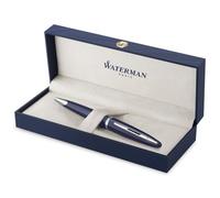 Waterman Carène stylo à bille | laque bleue avec finition palladium | pointe moyenne | encre bleue | Coffret cadeau