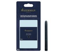Waterman cartouches d’encre pour stylo plume | format long « international » | couleur Noir Intense | lot de 8 sous blister