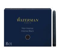 Waterman cartouches d’encre pour stylo plume | format long « standard » | couleur Noir Intense | boîte de 8