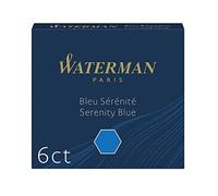 Cartouches courtes pour stylos plumes Waterman Boîte de 6 bleue