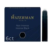 Waterman cartouches d’encre pour stylo plume | format standard international « petit » | couleur Noir Intense | boîte de 6
