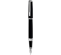 WATERMAN Exception Stylo plume fin, Noir, plume fine 18K, encre bleue, Coffret cadeau Noir G